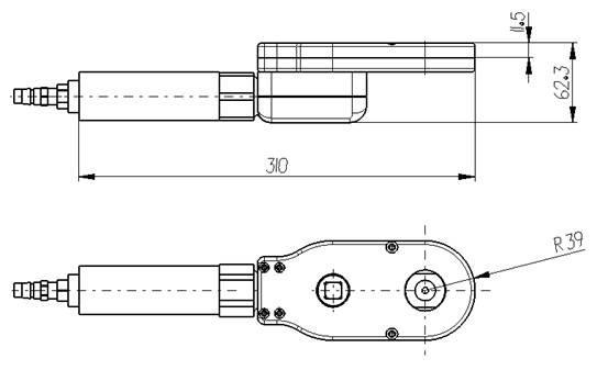 Hand-held pneumatic grinding machine